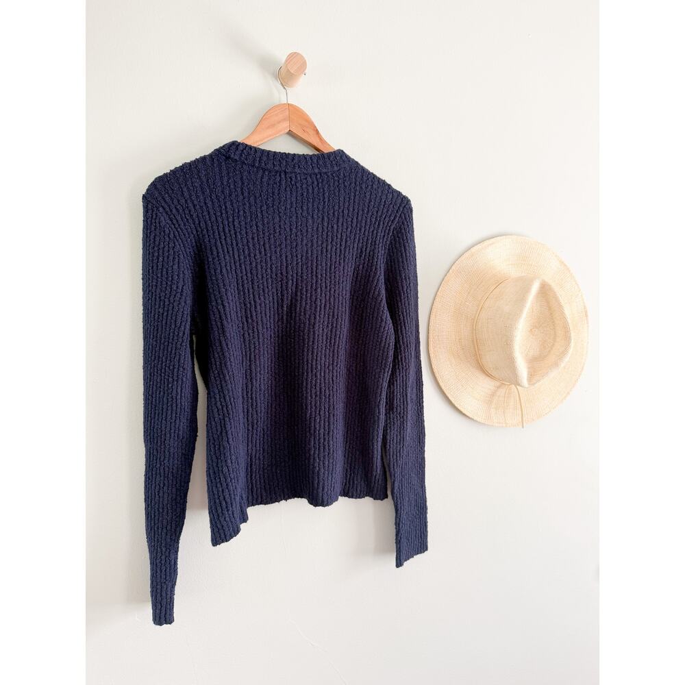 Madewell | NWT Bouclé Knit Crewneck Sweater Midnight Navy | Sz XL - Picture 10 of 10